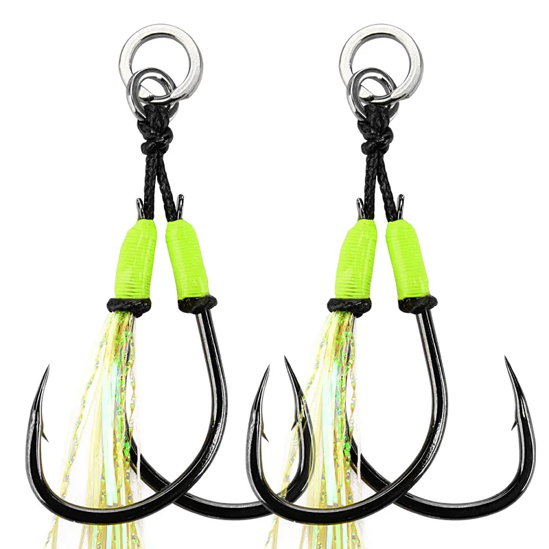 MAG SLJTN-GTL Fishing assist hook light iron plate double hook with high carbon steel hook