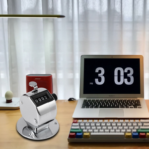 Mini compteur de pointage tenu dans la main comptage manuel Golf Clicker petit compteur de minuterie d'entraînement mécanique compteur en métal avec base - Product Image 6