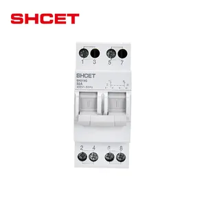 Changeover Switch 2p 40A 63A 230/400vac Modular Dual Power Manual Transfer Switch Din Rail Installation