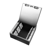 YEBOND ZDR-200 Prise de sol encastrée multimédia en acier inoxydable argenté 6 ports USB-C pour usage industriel et hospitalier EU/UK/US/AU CE
