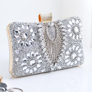 Bling Rhinestone Fashion Diamond Crossbody Bag Chain Ladies Clutch Bag Party Dress Evening Bags