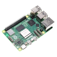 Bssy Nouveau Raspberry Pi 5 Modèle 8 Go de RAM BCM2712 Ordinateur Linux Kits de développement de carte mère USB-C Boîtier acrylique transparent noir