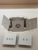 Interrupteur mural 86 double pôle 16A 20A avec prise USB-C, design moderne, en acier inoxydable blanc mat, variateur de lumière domestique