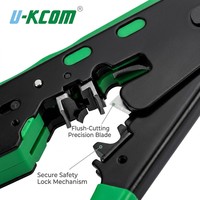 Pince à sertir verticale professionnelle blindée RJ45 pour fiches modulaires Cat5, Cat6, Cat7 et sertissage en queue de cygne pour clips métalliques