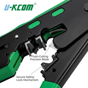 <span class=keywords><strong>Pince</strong></span> à sertir verticale professionnelle blindée <span class=keywords><strong>RJ45</strong></span> <span class=keywords><strong>pour</strong></span> fiches modulaires Cat5, Cat6, Cat7 et sertissage en queue de cygne <span class=keywords><strong>pour</strong></span> clips métalliques - Product Image 4