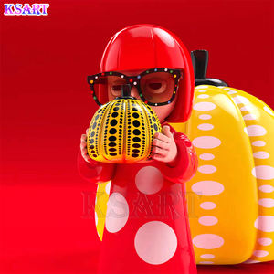 Sculpture d'art de citrouille à pois <span class=keywords><strong>Yayoi</strong></span> Kusama, leader des tendances, figurine décorative, poupée artisanale, cadeaux faits à la main, artisanat en résine - Product Image 2