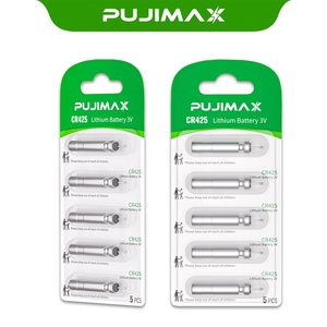 PUJIMAX 5 件/卡可定制一次性 3V CR425 圆柱形电子夜钓浮标电池，适用于钓鱼浮标 - Product Image 1