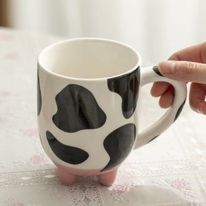 M <strong>Udderly</strong> Cow Non-Skid <strong>Silicone</strong> Feet Ceramic Milk Mug Classic Design Style Home Decor for Parties Holidays Comes in Boxes - Product Image 6