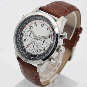 Relojes para hombre con funciones de tiempo dual en ciudades de zonas horarias nacionales reloj cronógrafo U2666 - Product Image 2