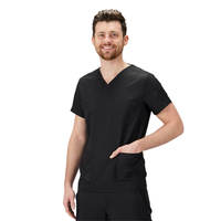 Usine personnalisée col en V infirmières hôpital dentaire uniforme médecin hauts hommes gommages médicaux chemise Salon infirmière uniformes Blouse en gros
