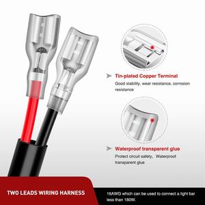 适用于 <span class=keywords><strong>2</strong></span> 件装 16 AWG 10 英尺 PVC 护套线束延长套件，适用于 LED 工作灯条、越野船照明灯 <span class=keywords><strong>2</strong></span> 年保修 - Product Image 4