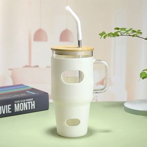 32oz Glass Commuter <b>Mug</b> With Handle and Silicone Sleeve for Morning Rush Hour - Product Image 5