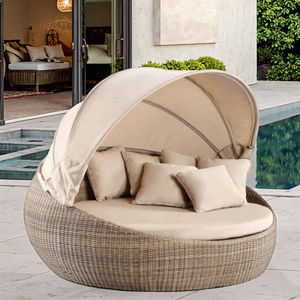 เตียงอาบแดดทรงกลมคู่ อลูมิเนียม สำหรับพักผ่อนริมชายหาด สไตล์โมเดิร์น สำหรับใช้งานกลางแจ้ง - Product Image 1