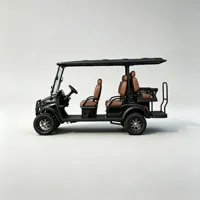 Voiturette de golf électrique 6 places, couleur personnalisée, sièges surélevés, tout-terrain, batterie au lithium, pour les centres de villégiature et les visites touristiques