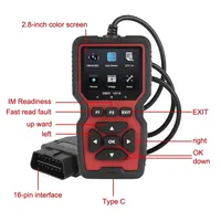 Escáner de Diagnóstico OBD2 Karadar V519, Herramienta de Diagnóstico Automotriz para Revisar Códigos de Motor, Reiniciar la Listas de Verificación I/M y Realizar Escaneos de Diagnóstico