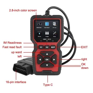 Outil de diagnostic OBD2 Karadar V519, scanner automobile pour la lecture des codes de panne du moteur, réinitialisation de la conformité I/M et diagnostic. - Product Image 6