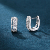 Elegante 925 sterling zilveren zirkoon trendy eeuwigheid ring en oorringen set voor vrouwen luxe bruids bruiloft sieraden cadeau