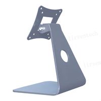 Support de bureau VESA pour moniteur LCD avec angles réglables et écran LED blanc argenté