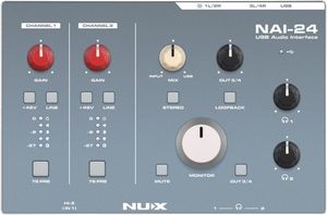 สำหรับ NAI-24 อินเทอร์เฟซเสียง USB สำหรับเดสก์ท็อป 2 อินพุต 4 เอาต์พุต 32 บิต/192 กิโลเฮิรตซ์ ความหน่วงต่ำพิเศษ ปุ่ม 76PRE ลูปแบ็ค ใช้งานง่าย - Product Image 4