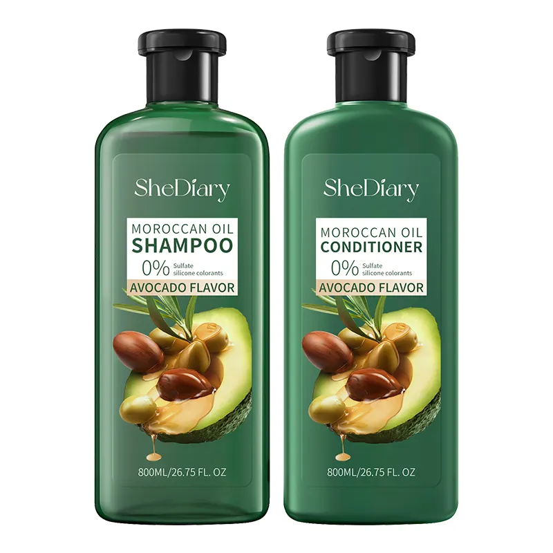 Özel etiket saf organik sülfat ücretsiz fas Argan yağı şampuan fas saç şampuan ve saç kremi Set