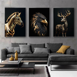 Thiết kế mới nghệ thuật động vật in hình ảnh Áp phích tường nghệ thuật pha lê sứ sơn trang trí nhà với khung - Product Image 5