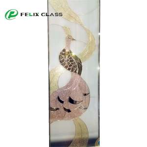 Inserts en verre décoratifs pour porte d'entrée, durables, imperméables, style vitrail français, pour usage industriel et hôtelier - Product Image 3