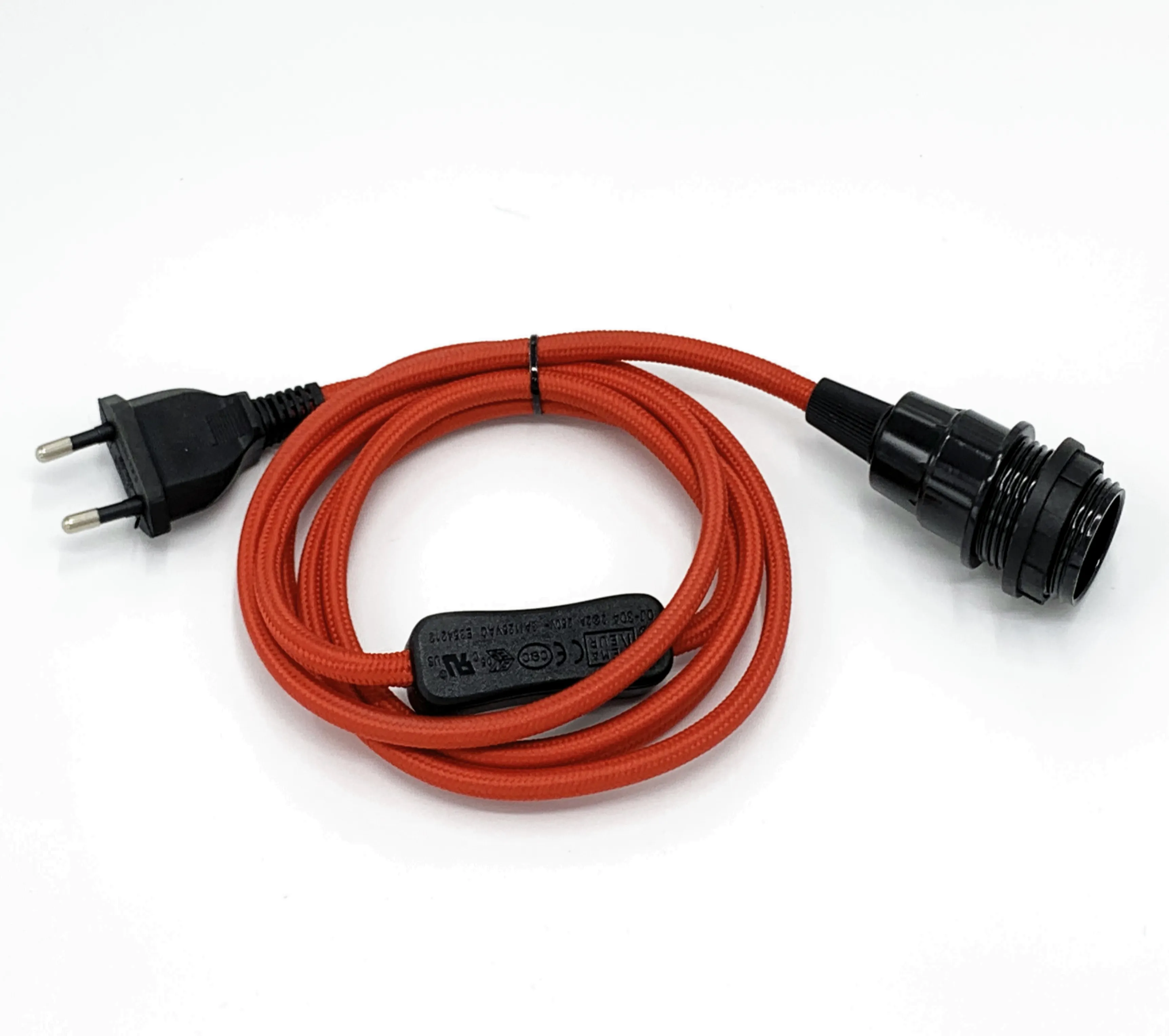 Dệt/Dây Vải E27/E14 Ổ Cắm Dây Thiết Lập Với Plug/Power Cable Cắm Thiết Lập