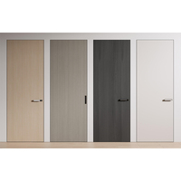 Porte de bureau double moderne insonorisée et étanche en WPC avec matériaux composites en bois PVC plastique pour salles de réunion