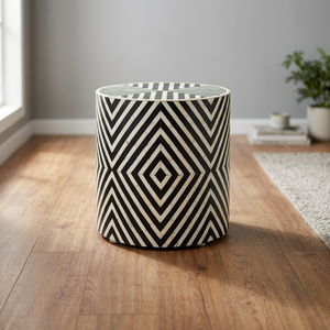 2026 New Arrival Modern Japanese Design Bone Inlay Leather Upholstery <b>Stool</b> Removable Cover Entry Workshop Apartment School - Product Image 1