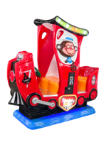 Manège à monnayeur en fibre de verre CE, type train singe parent-enfant, pour enfants, avec jeux vidéo, pour parcs d'attractions intérieurs