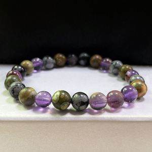 Natural Stone <b>Bracelet</b> Colorful Glass Beaded Solar Plexus Power Tiered Pricing Policy Quality Guarantee Card - Product Image 5