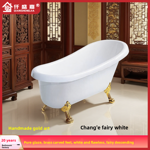 Драконий узор в китайском древнем Европейском стиле, Императорская наложница, Золотая винная красная глубокая ванна, гидромассажная Ванна - Product Image 5