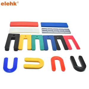 Elehk 10mm Cuñas de cuña compuesta Vidrio de acristalamiento reciclado Plano U Tipo Horseshoe Plastic Shims Window Packer