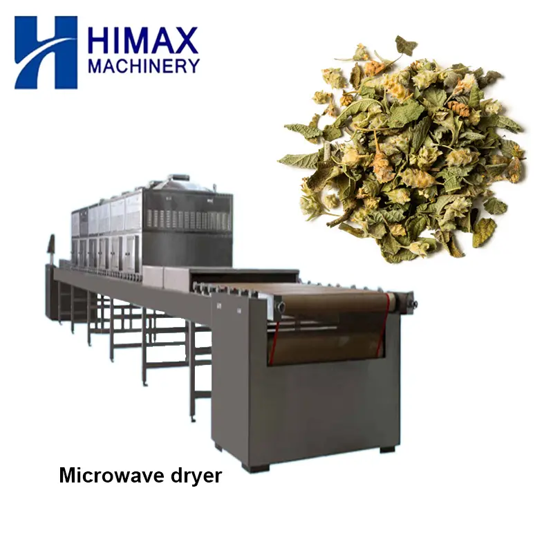 Túnel industrial microondas ervas chá desidratador especiarias secagem máquina equipamento