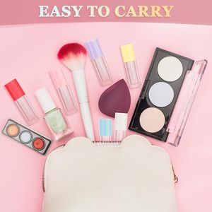 Stock 4ml Hot <b>Sale</b> Lip Gloss Tubes With Big Brush Big Wand Custom Mixed Color Lip Gloss Containers Plastic Cosmetics Packaging - Product Image 3