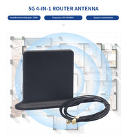 5g Nuevo producto 600-6000MHz 10DBI 5G Antena de enrutador cuatro en uno para SMA-polarización vertical de PIN interno