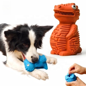 Üretici yıkılmaz zor Fetch köpek çiğneme oyuncakları dayanıklı kauçuk dinozor diş çıkarma tedavi dağıtım bulmaca köpek oyuncak