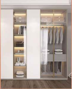 SANTOPOVA Armoire de rangement moderne personnalisable avec porte battante, tringle de suspension et tiroirs pour chambre à coucher - Product Image 5