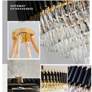 โคมไฟระย้าคริสตัลทรงกลม LED รุ่น E27 แสงวอร์มไวท์ 2700K สำหรับห้องนั่งเล่น ความสว่างสูง รับประกัน 5 ปี - Product Image 5