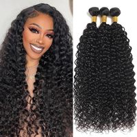 Lots de Cheveux Humains Bruts 100% Naturels Ondulés Profonds avec Closure, Cheveux Brésiliens Vierges 100% Humains Alignés dans le Sens des Cuticules, Non Traités
