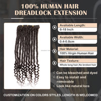 Extensions de cheveux BLT 100% faites à la main, origine naturelle, extrémités bouclées, pour tissage, dreadlocks, extensions vierges Remy