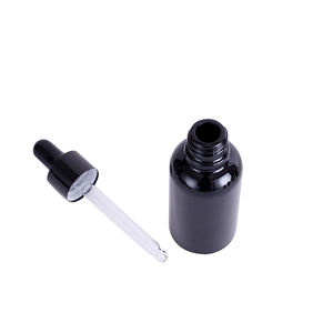 Bouteilles compte-gouttes en verre givré noir de haute qualité 5ml 10ml 15ml 30ml 50ml 2oz 100ml Bouteilles vides pour huiles essentielles - Product Image 5