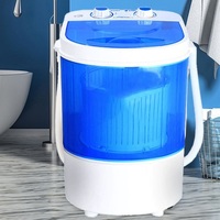 Mini Portable Top-Loading Semi-automatic Electric All-In-One Washer/Dryer Household Washing Machine Plastic Housing for Shoe
