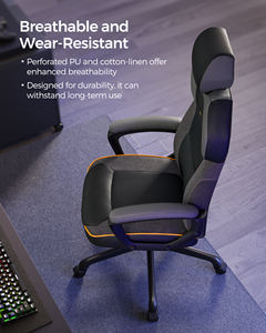 <span class=keywords><strong>SONGMICS</strong></span> Classic Black Rocker Function <span class=keywords><strong>Silla</strong></span> de computadora 150kg PU Reposacabezas ajustable <span class=keywords><strong>Silla</strong></span> de oficina <span class=keywords><strong>Silla</strong></span> de juegos - Product Image 3