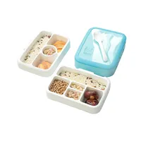 Contenitore per il pranzo portatile ermetico per alimenti di nuova progettazione contenitore per il pranzo portatile con coperchi a scatto facili scatola per Bento in plastica per bambini adulti
