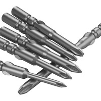 Tournevis cruciforme électrique magnétique PH2 80 longueurs Foret à tige ronde 6mm-Outil de précision
