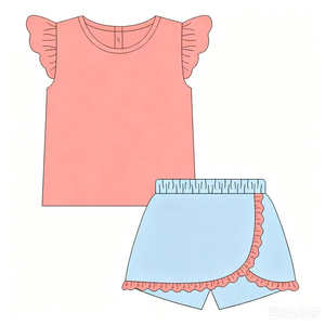 Set di Abbigliamento Premium per Bambine, Completo Estivo Senza Maniche per Bimbe e Neonate, Set Camicia e Pantaloncini - Product Image 4