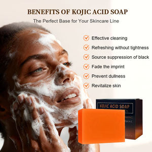 Jabón de Ácido Kójico y Cúrcuma, Muestra Gratis, Blanqueador, Aclarante, Tratamiento para el Acné, Jabón Facial en Barra, Hecho a Mano - Product Image 1