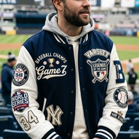 Écussons brodés personnalisés pour équipes sportives de baseball, écussons thermocollants personnalisés pour vestes universitaires et uniformes