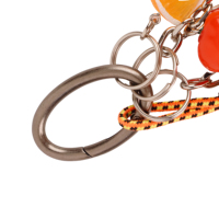 Retailers Resin Oranje Schijfje Gevlochten Touwtas Charm, Aangepaste Fruit Sleutelhanger Geschikt voor Schoudertas, Bureauhaak, Cadeaubox, Feestdecoratie